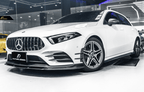 FUTURE DESIGN - MERCEDES BENZ A CLASS W177 CARBON FIBER FRONT BUMPER INSERTS AND CANARDS (6 PIECE)