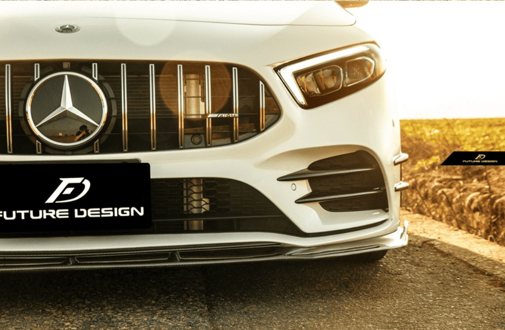 FUTURE DESIGN - MERCEDES BENZ A CLASS W177 CARBON FIBER FRONT LIP V2