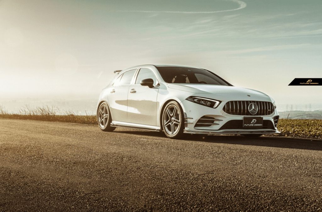 FUTURE DESIGN - MERCEDES BENZ A CLASS W177 CARBON FIBER FRONT LIP V2