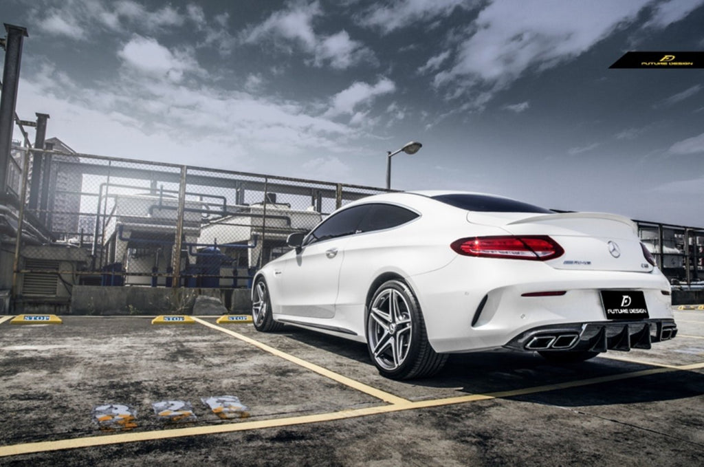 FUTURE DESIGN - MERCEDES BENZ C COUPE / C63 W205 CARBON FIBRE REAR DIFFUSER