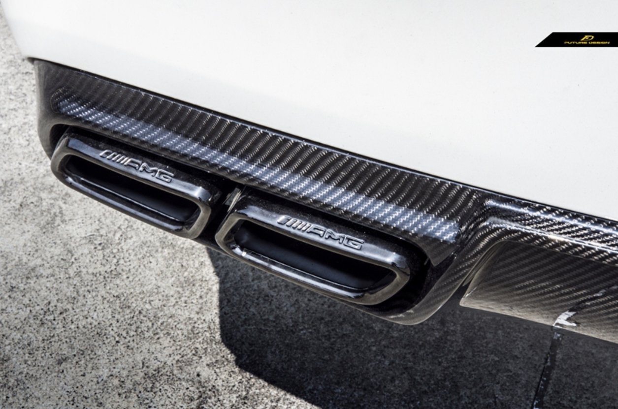 FUTURE DESIGN - MERCEDES BENZ C COUPE / C63 W205 CARBON FIBRE REAR DIFFUSER