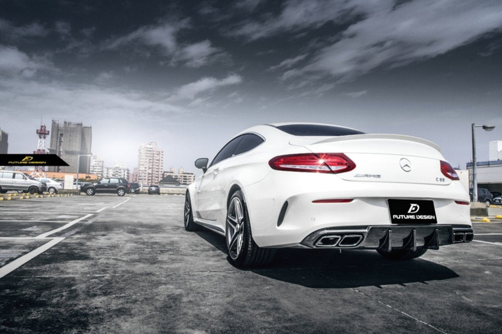 FUTURE DESIGN - MERCEDES BENZ C COUPE / C63 W205 CARBON FIBRE REAR DIFFUSER