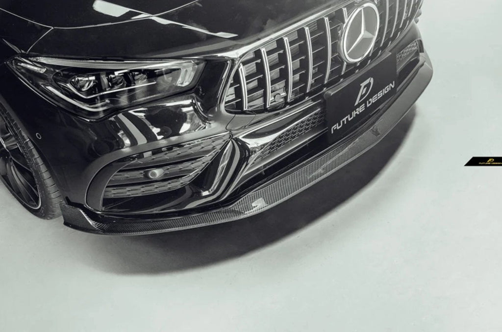 FUTURE DESIGN - MERCEDES BENZ C118 C250 CLA 35 CARBON FIBRE FRONT LIP V2