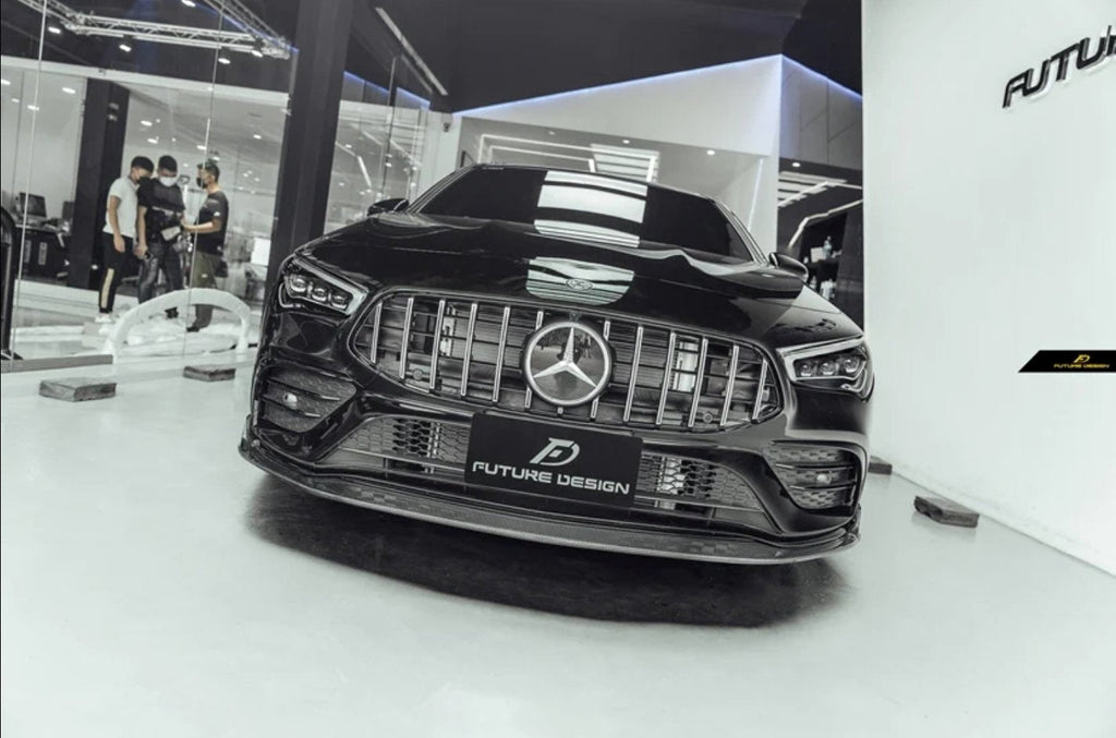 FUTURE DESIGN - MERCEDES BENZ C118 C250 CLA 35 CARBON FIBRE FRONT LIP V2