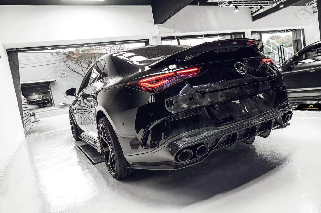 FUTURE DESIGN - MERCEDES BENZ C118 CLA35 CLA45 CARBON FIBRE REAR DIFFUSER