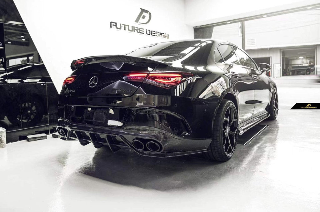 FUTURE DESIGN - MERCEDES BENZ C118 CLA35 CLA45 CARBON FIBRE REAR DIFFUSER