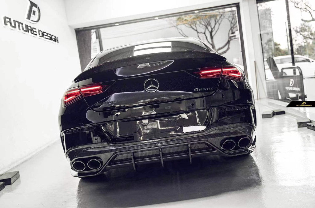 FUTURE DESIGN - MERCEDES BENZ C118 CLA35 CLA45 CARBON FIBRE REAR DIFFUSER