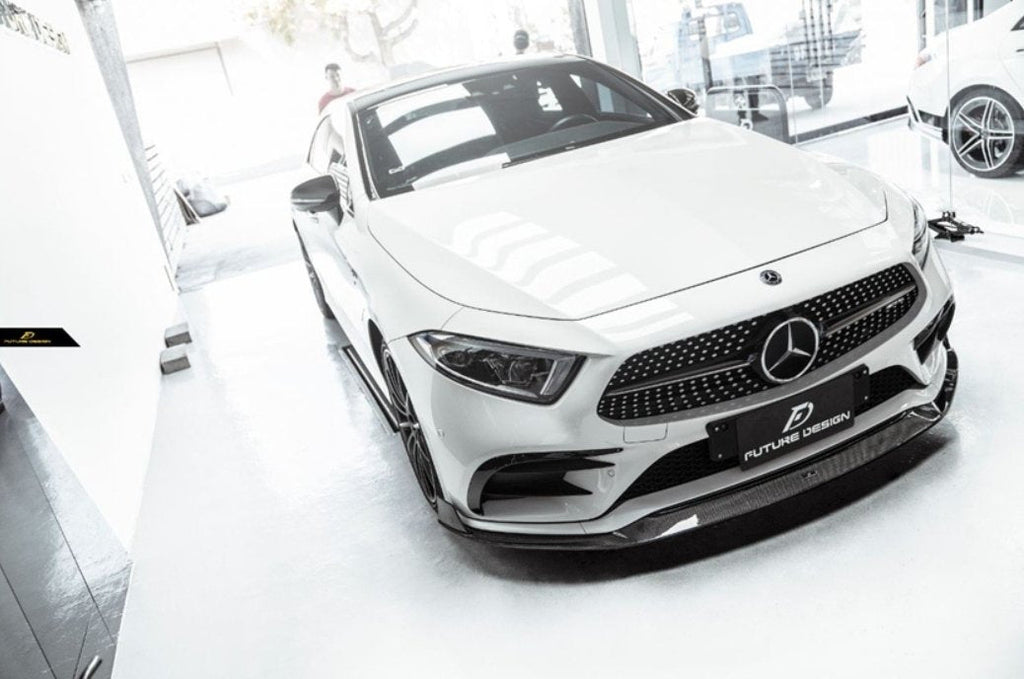 FUTURE DESIGN - MERCEDES BENZ CLS W257 DRY CARBON FIBRE FRONT LIP