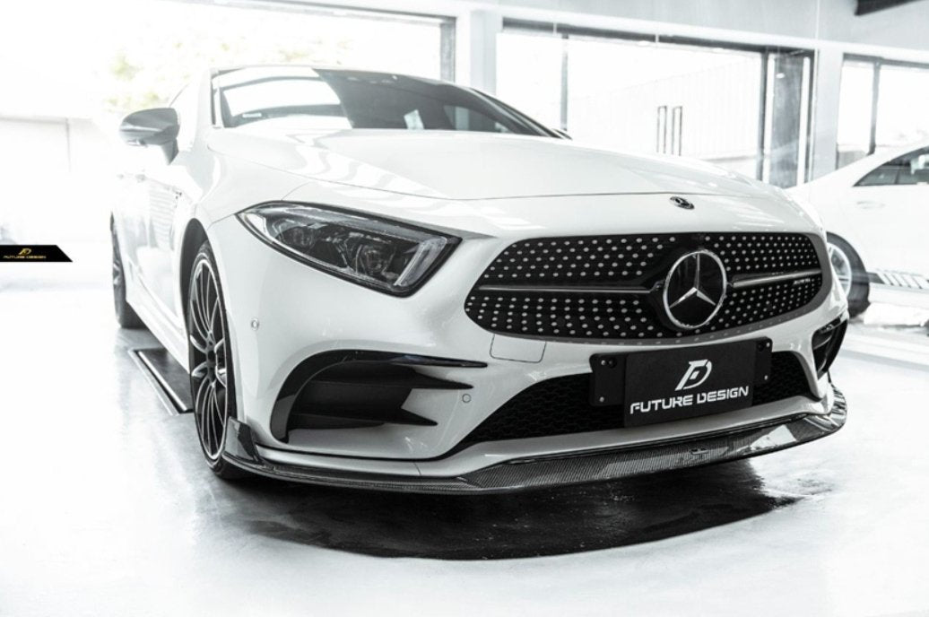 FUTURE DESIGN - MERCEDES BENZ CLS W257 DRY CARBON FIBRE FRONT LIP