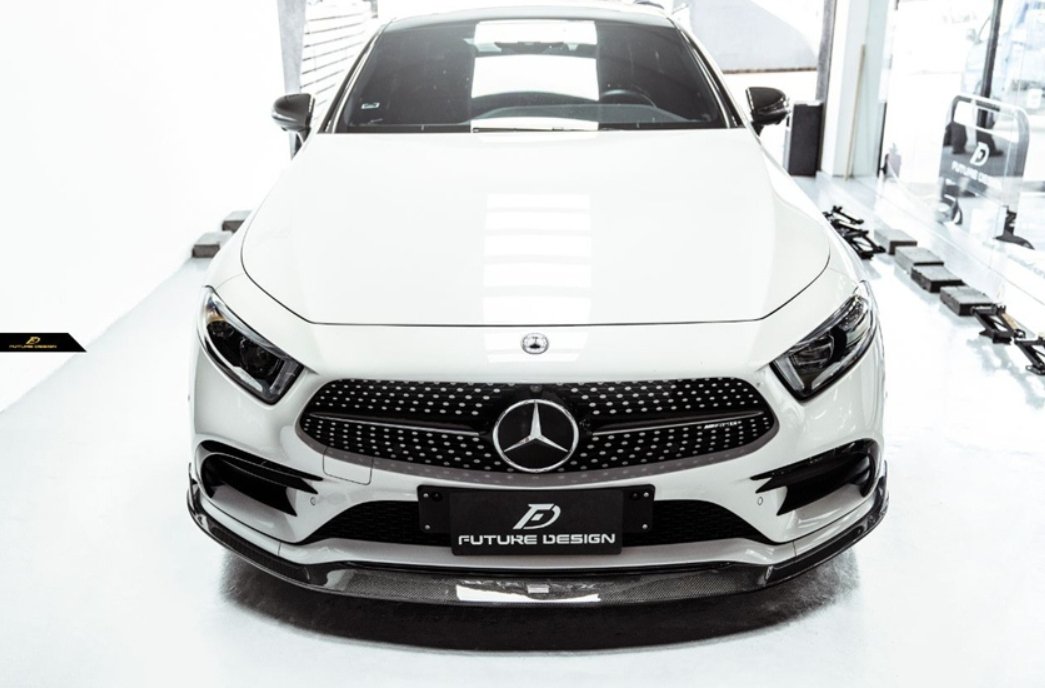 FUTURE DESIGN - MERCEDES BENZ CLS W257 DRY CARBON FIBRE FRONT LIP