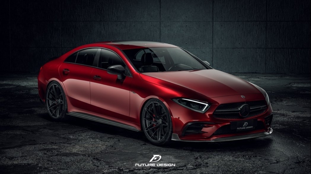 FUTURE DESIGN - MERCEDES BENZ CLS W257 DRY CARBON FIBRE FRONT LIP