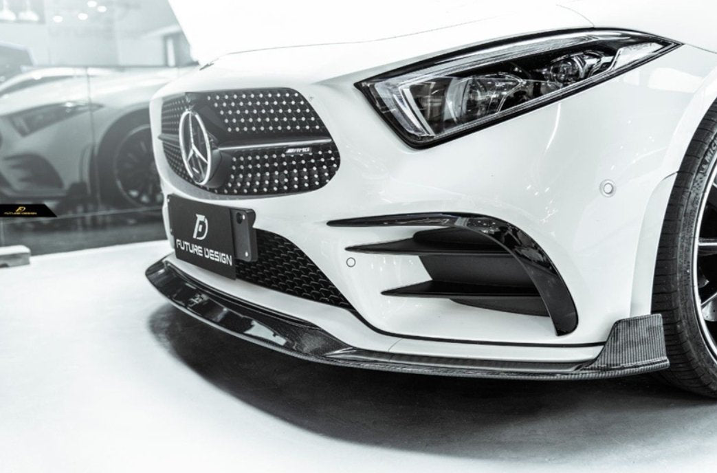 FUTURE DESIGN - MERCEDES BENZ CLS W257 DRY CARBON FIBRE FRONT LIP