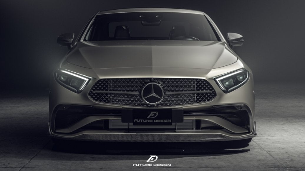 FUTURE DESIGN - MERCEDES BENZ CLS W257 DRY CARBON FIBRE FRONT LIP FD STYLE