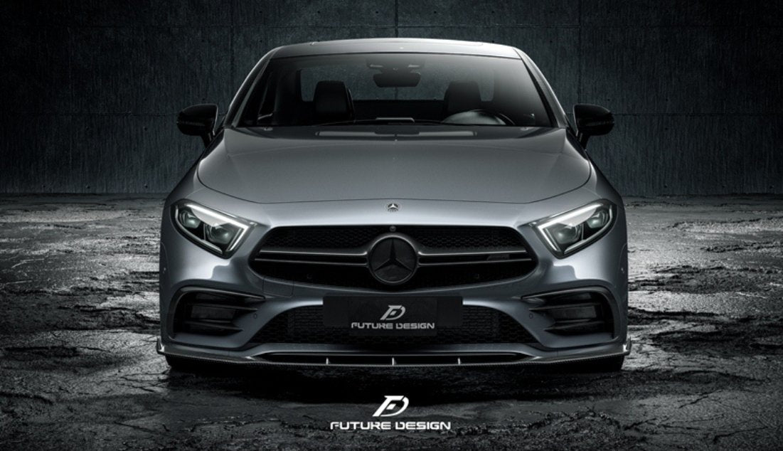 FUTURE DESIGN - MERCEDES BENZ CLS W257 DRY CARBON FIBRE FRONT LIP GTS STYLE