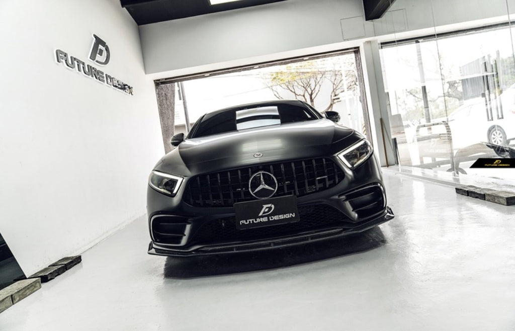 FUTURE DESIGN - MERCEDES BENZ CLS W257 DRY CARBON FIBRE FRONT LIP GTS STYLE