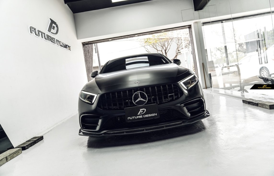 FUTURE DESIGN - MERCEDES BENZ CLS W257 DRY CARBON FIBRE FRONT LIP GTS STYLE
