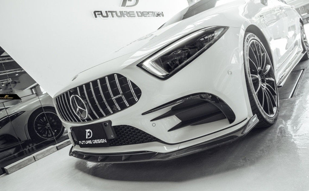 FUTURE DESIGN - MERCEDES BENZ CLS W257 DRY CARBON FIBRE FRONT LIP GTS STYLE