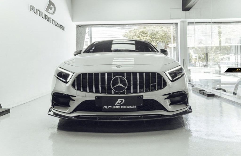 FUTURE DESIGN - MERCEDES BENZ CLS W257 DRY CARBON FIBRE FRONT LIP GTS STYLE