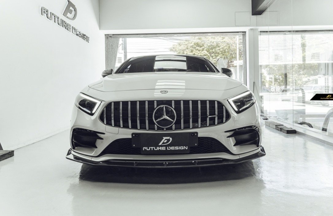 FUTURE DESIGN - MERCEDES BENZ CLS W257 DRY CARBON FIBRE FRONT LIP GTS STYLE