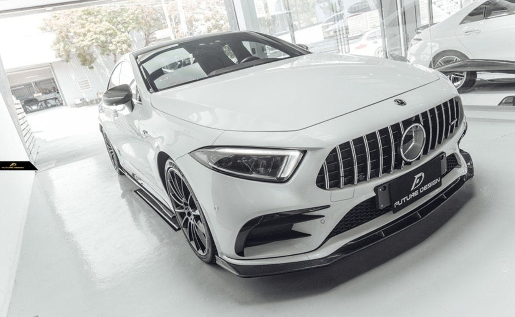 FUTURE DESIGN - MERCEDES BENZ CLS W257 DRY CARBON FIBRE FRONT LIP GTS STYLE
