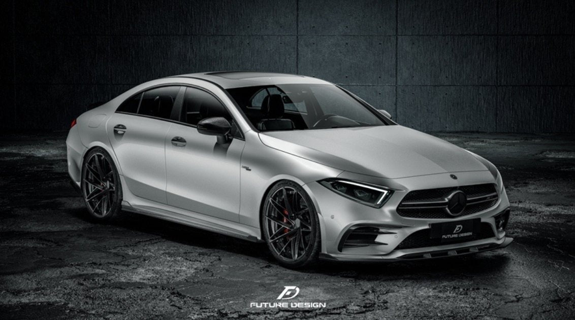 FUTURE DESIGN - MERCEDES BENZ CLS W257 DRY CARBON FIBRE FRONT LIP GTS STYLE