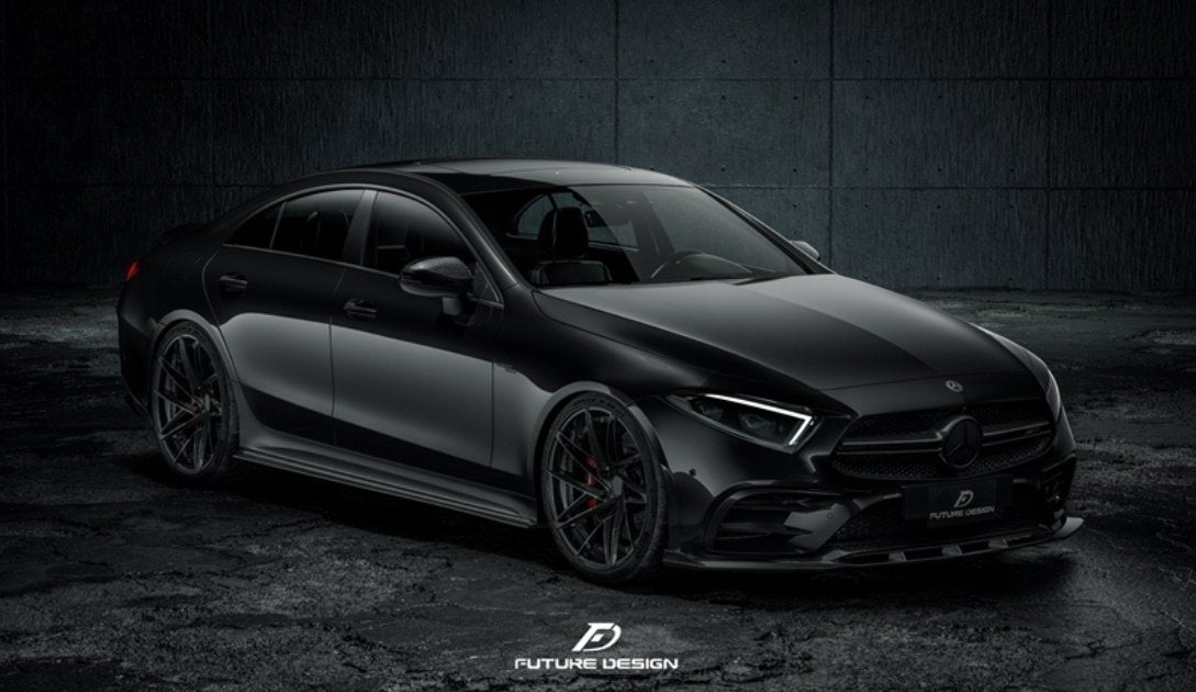 FUTURE DESIGN - MERCEDES BENZ CLS W257 DRY CARBON FIBRE FRONT LIP GTS STYLE