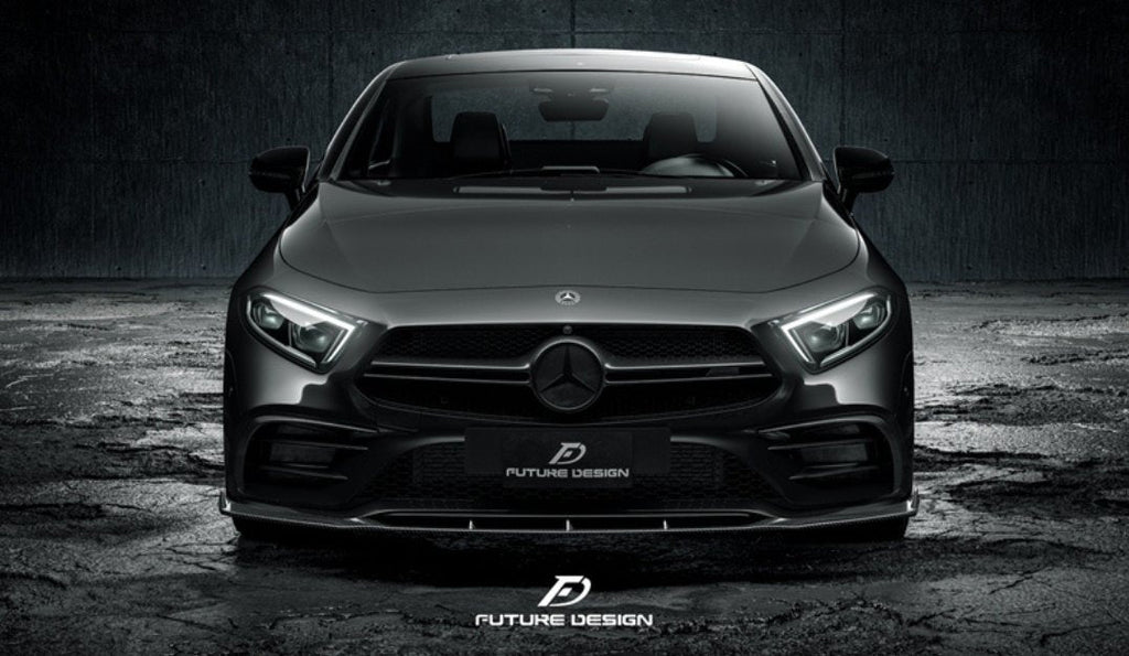 FUTURE DESIGN - MERCEDES BENZ CLS W257 DRY CARBON FIBRE FRONT LIP GTS STYLE