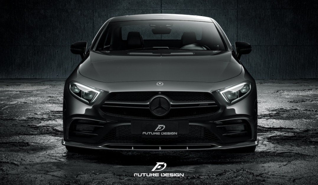 FUTURE DESIGN - MERCEDES BENZ CLS W257 DRY CARBON FIBRE FRONT LIP GTS STYLE