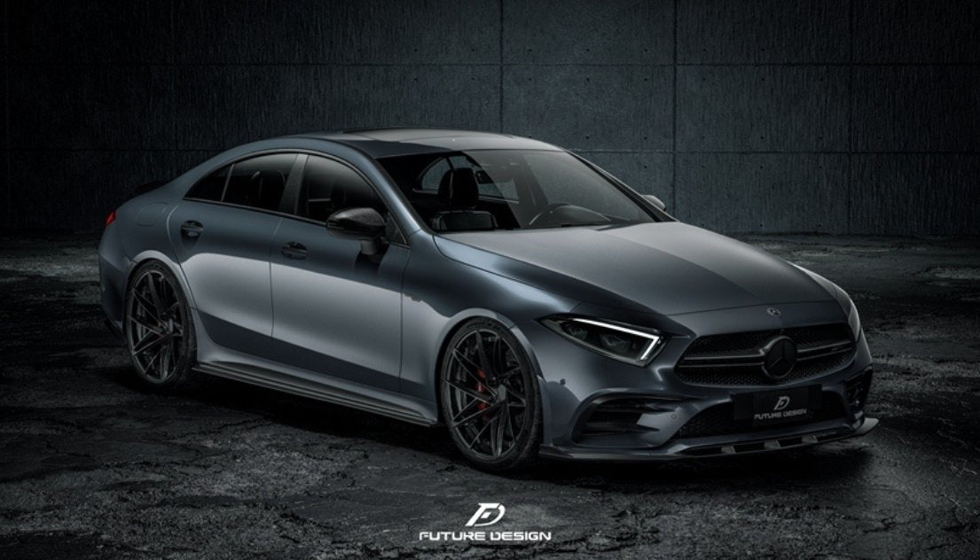 FUTURE DESIGN - MERCEDES BENZ CLS W257 DRY CARBON FIBRE FRONT LIP GTS STYLE