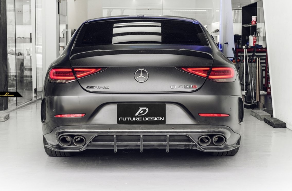 FUTURE DESIGN - MERCEDES BENZ CLS W257 DRY CARBON FIBRE REAR DIFFUSER