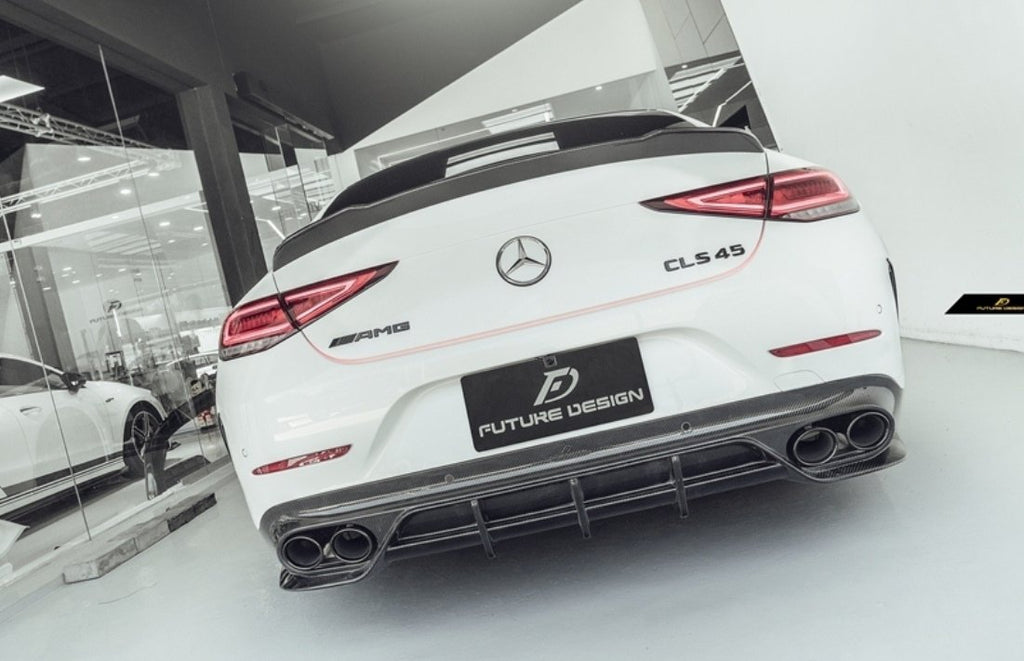 FUTURE DESIGN - MERCEDES BENZ CLS W257 DRY CARBON FIBRE REAR DIFFUSER
