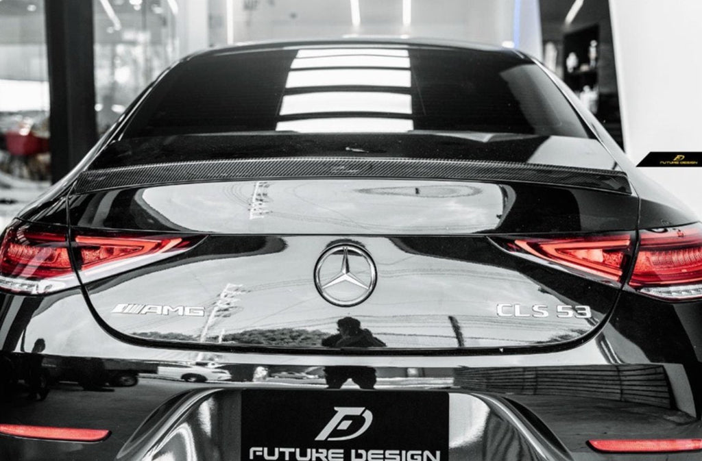 FUTURE DESIGN - MERCEDES BENZ CLS W257 DRY CARBON FIBRE REAR SPOILER ED1 STYLE