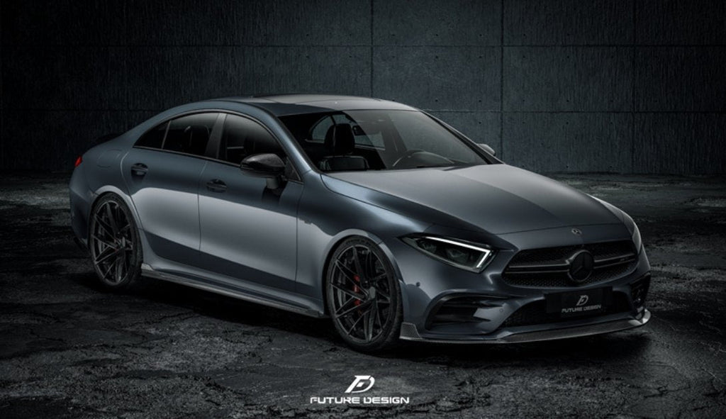 FUTURE DESIGN - MERCEDES BENZ CLS W257 DRY CARBON FIBRE SIDE SKIRTS GTS STYLE