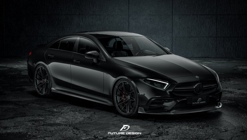 FUTURE DESIGN - MERCEDES BENZ CLS W257 DRY CARBON FIBRE SIDE SKIRTS GTS STYLE