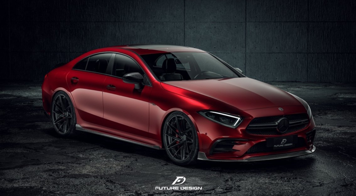 FUTURE DESIGN - MERCEDES BENZ CLS W257 DRY CARBON FIBRE SIDE SKIRTS GTS STYLE