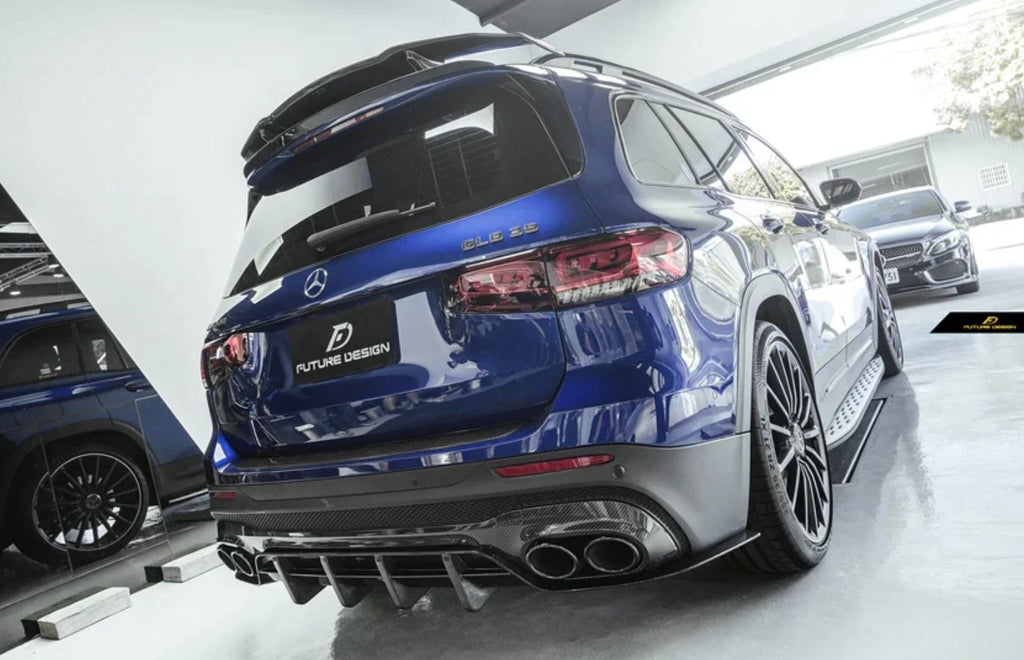 FUTURE DESIGN - MERCEDES BENZ GLB X247 DRY CARBON FIBRE REAR DIFFUSER