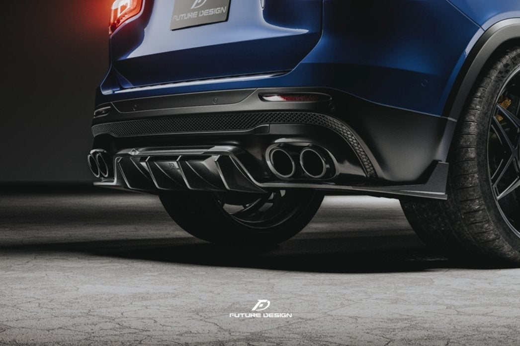 FUTURE DESIGN - MERCEDES BENZ GLB X247 DRY CARBON FIBRE REAR DIFFUSER