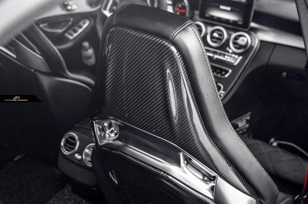 FUTURE DESIGN - MERCEDES BENZ W205 C63 / C63S / C43 / C117 CLA45 CARBON FIBRE  BUCKET SEAT BACK COVER