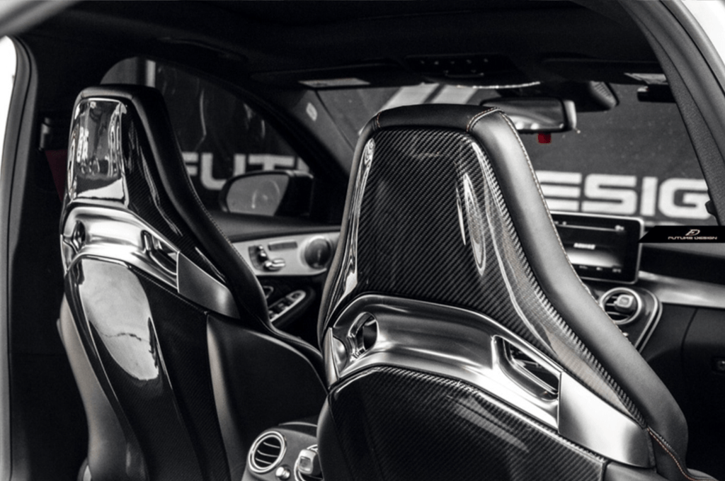 FUTURE DESIGN - MERCEDES BENZ W205 C63 / C63S / C43 / C117 CLA45 CARBON FIBRE  BUCKET SEAT BACK COVER