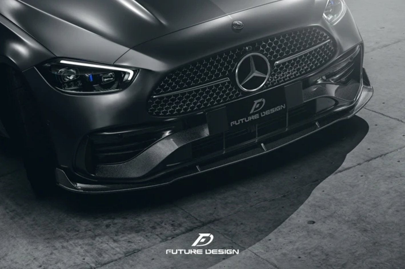 FUTURE DESIGN - MERCEDES BENZ W206 C CLASS C300 CARBON FIBRE FRONT LIP