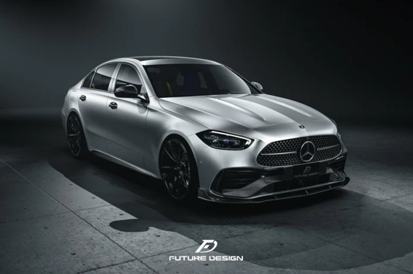 FUTURE DESIGN - MERCEDES BENZ W206 C CLASS C300 CARBON FIBRE FRONT LIP