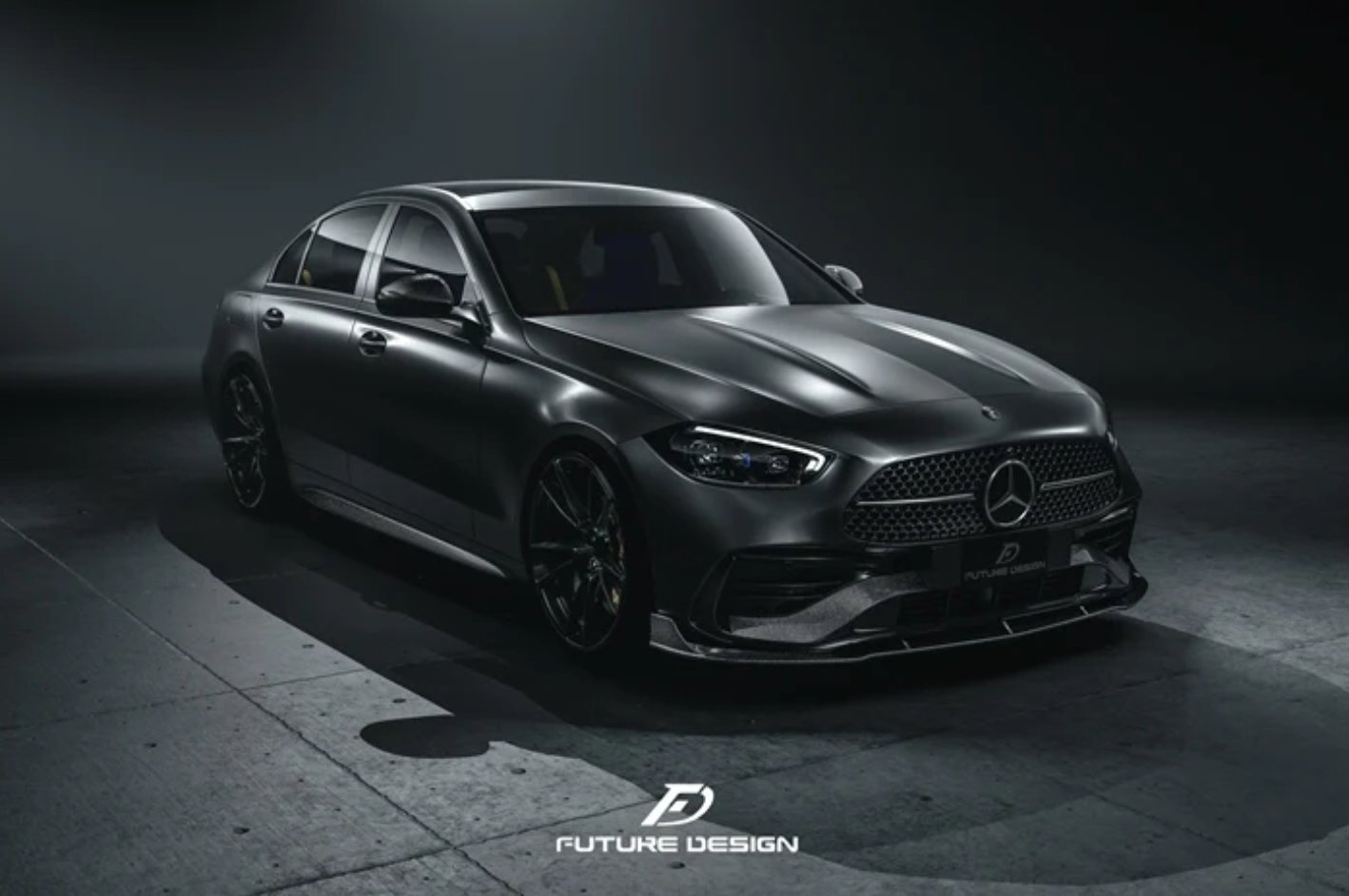 FUTURE DESIGN - MERCEDES BENZ W206 C CLASS C300 CARBON FIBRE FRONT LIP