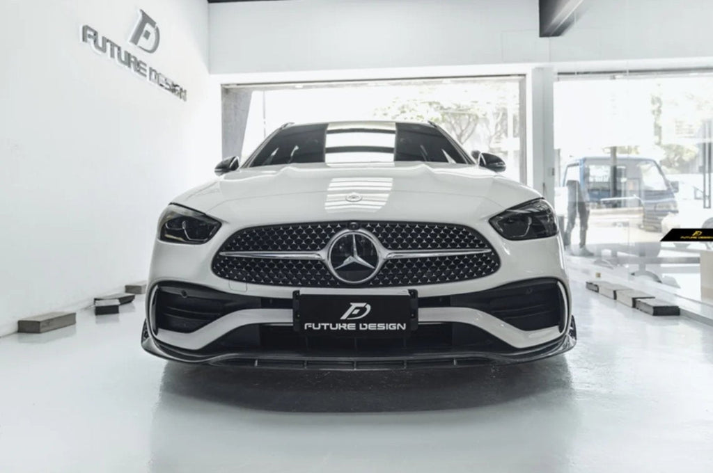 FUTURE DESIGN - MERCEDES BENZ W206 C CLASS C300 CARBON FIBRE FRONT LIP V1