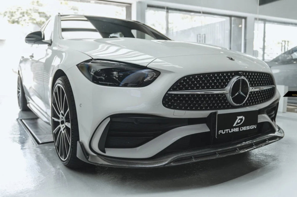 FUTURE DESIGN - MERCEDES BENZ W206 C CLASS C300 CARBON FIBRE FRONT LIP V1