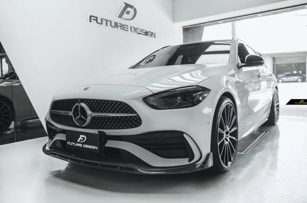 FUTURE DESIGN - MERCEDES BENZ W206 C CLASS C300 CARBON FIBRE FRONT LIP V1