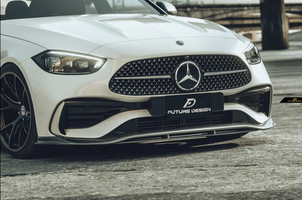 FUTURE DESIGN - MERCEDES BENZ W206 C CLASS C300 CARBON FIBRE FRONT LIP V2