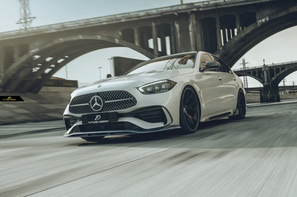FUTURE DESIGN - MERCEDES BENZ W206 C CLASS C300 CARBON FIBRE FRONT LIP V2