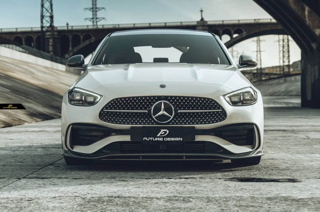 FUTURE DESIGN - MERCEDES BENZ W206 C CLASS C300 CARBON FIBRE FRONT LIP V2
