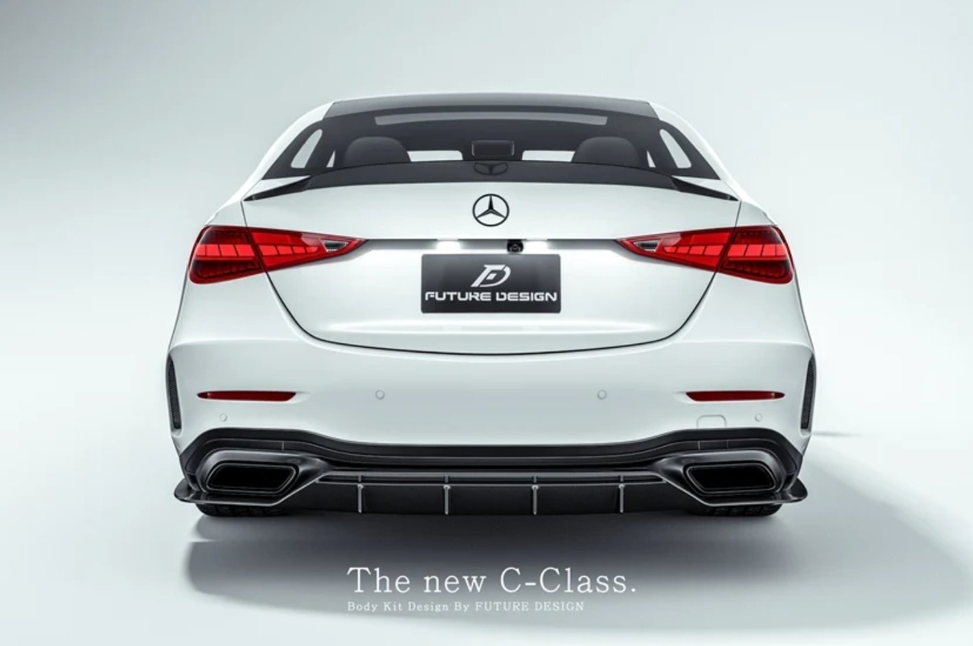 FUTURE DESIGN - MERCEDES BENZ W206 C CLASS C300 CARBON FIBRE REAR DIFFUSER