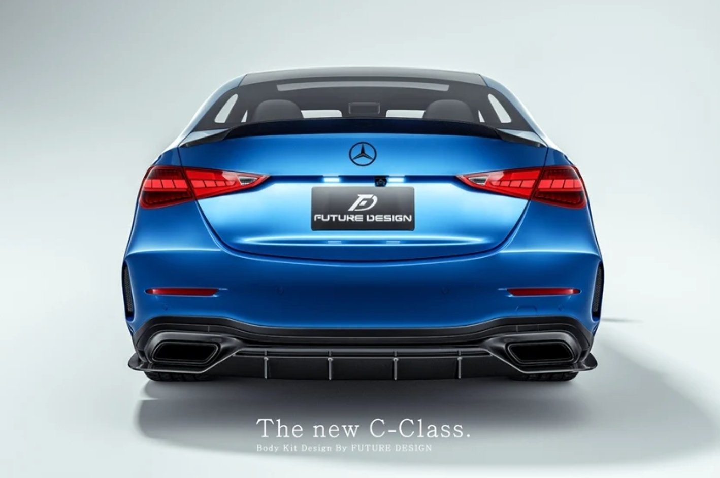 FUTURE DESIGN - MERCEDES BENZ W206 C CLASS C300 CARBON FIBRE REAR DIFFUSER